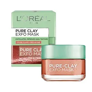 Masque à l'agrile pure et aux algues rouges, Exfoliant pour tous types de peaux, L'Oréal