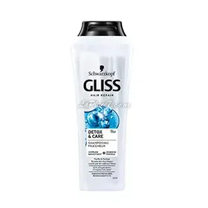 Shampoing pour cheveux fragilisés et regraissant vite, Detox & Care, Gliss, Schwarzkopf, 250ml