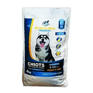 Croquettes poulet et lait pour chiot de 2 à 12 mois, Nutricana, 4kg