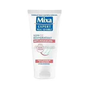 Soin CC réhydratant anti-rougeurs pour peaux sensibles et réactives, Cold cream, Expert peau sensible, Mixa, 50ml
