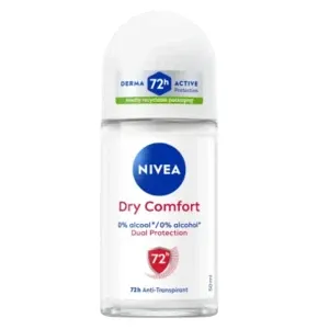 Déodorant à bille pour femme, 72h, Anti-transpirant, Dry Comfort, Nivea, 50ml