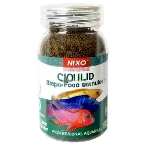 Nourriture pour poisson d'aquarium en granulés, Cichlidés, Nixo, 70 g