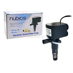 Pompe à air submersible d'aquarium avec tuyau, Débit réglable, Nubios, My-10L