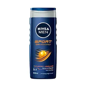 Gel douche pour homme 3 en 1, Sport 24h fresh effect, Nivea, 250ml
