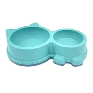 Gamelle double pour chat en plastique, 30cm