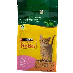 Croquettes pour chat junior, Poulet, dinde, légumes et lait, Friskies, Purina, 1,5kg