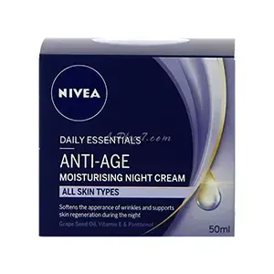Crème de nuit pour tous types de peaux, Anti-âge, Nivea