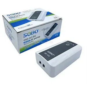 Pompe à air sans fil avec batterie et 2 Sorties pour aquarium, Sobo, SB-328, 2w