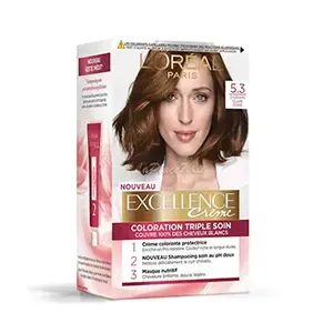 Coloration pour cheveux, Excellence crème, L'Oréal, 5.3 Châtain clair doré