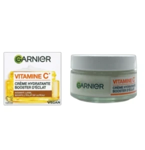 Crème visage hydratante booster d’éclat, Nourrit et lisse la peau, Vitamine C, Garnier, 50ml