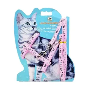 Harnais avec laisse pour chat, Pet Outlet, 1m