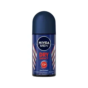 Déodorant à bille pour homme Anti-transpirant 72h, 0% d'alcool, Dry impact, Nivea