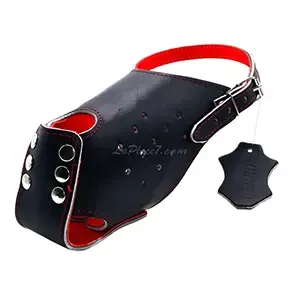 Muselière réglable en cuir pour grand chien, Perros