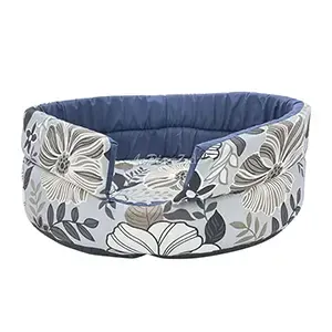 Lit de couchage pour chat à fleurs grises, 38cm