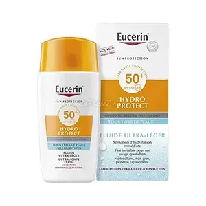 Fluide solaire ultra-léger pour tous types de peaux, Hydro protect, SPF50+, Eucerin
