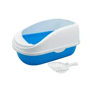 Bac à litière en plastique pour chat avec pelle, 66cm