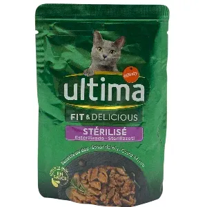 Aliment humid complet pour chat stérilisé, Ultima, 85g