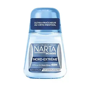 Déodorant à bille pour homme ultra-fraicheur au cryo-menthol, Anti-transpirant 48H, Nord-Extreme, Narta, 50ml