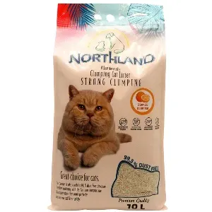 Litière agglomérante pour chat, Orange, Botonite, Northland, 10 L