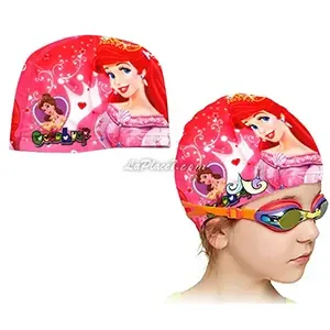 Bonnet de bain de natation pour fille, La belle et la bête
