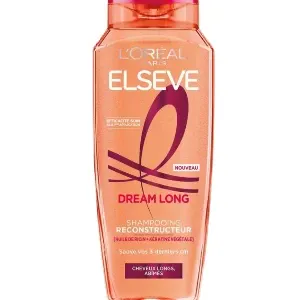 Shampoing reconstructeur pour cheveux longs abîmés, Huile de ricin et kératine végétale, Dream long, Elseve, L'Oréal, 250ml