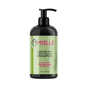 Shampoing fortifiant pour renforcement des cheveux au romarin et à la menthe pour tous types de cheveux, Mielle, 355ml
