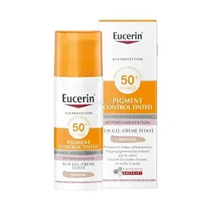 Gel-crème solaire teintée pour tous types de peaux, Contrôle des pigments teinté, SPF50+, Eucerin, Medium, 50ml
