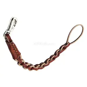 Laisse en cuir tressée pour chien, 88cm