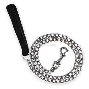 Laisse en métal avec poignée en sky pour chien, Pet Supplies, MM