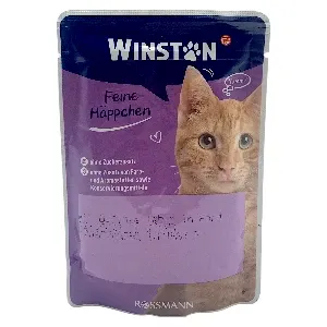 Aliment humide pour chat, Foie de volaille en sauce, Winston, Rossman, 100g