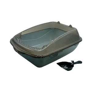 Bac à litière en plastique pour chat avec pelle, 65cm