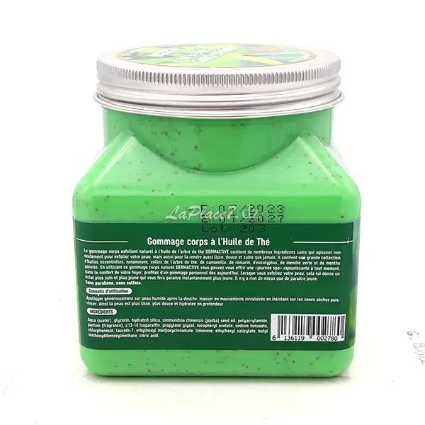 Gommage corps détoxifiant à l'huile de thé pour peau grasse, Dermactive, 350ml