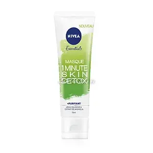Masque purifiant à l'argile blanche et l'extrait de magnolia, 1 Minute skin détox, Nivea