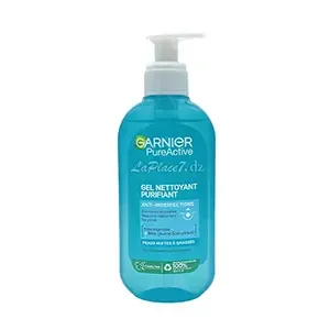 Gel nettoyant purifiant pour peaux mixtes à grasses, Anti-imperfections, PureActive, Garnier, 200ml