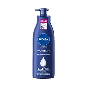 Lait crème nourrissant 5 en 1 pour peaux sèches à extra sèches, 48h hydratation intense, Nivea