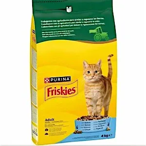 Croquettes pour chat adulte, Saumon et légumes, Friskies, Purina, 4kg