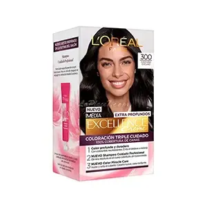 Coloration pour cheveux, Excellence crème, l'Oréal, 300 Châtain foncé