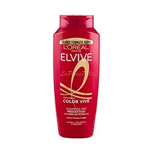 Shampoing protecteur 2 en 1 pour cheveux colorés ou mèches à la vitamine C g et filtre UV, Color vive, Elvive, L'Oréal, 300 ml