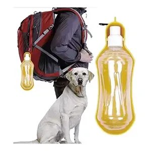 Bouteille d'eau de voyage pour animaux, Dog overlord, Jaune