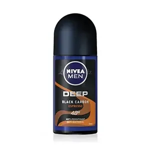 Déodorant à bille pour homme Anti-transpirant 48h, Deep black carbon, Espresso, Nivea, 50ml
