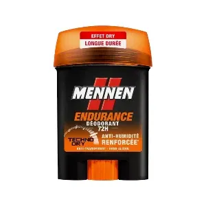 Déodorant stick pour homme, Anti transpirant 72h, anti humidité et anti auréoles, Sans alcool, Effet sec, Endurance, Mennen, 50ml