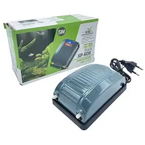 Pompe à air d'aquarium pour poissons avec 2 sorties, Venusaqua, AP-608