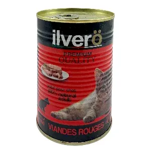 Aliment complet pour chat adulte, Viandes rouges, Ilvero, 400g