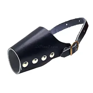Muselière réglable en cuir pour chiot