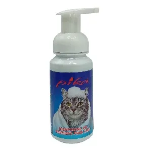Shampoing sec moussant pour chat, idéal pour les chats sensibles à l’eau, Pika, 200 ml