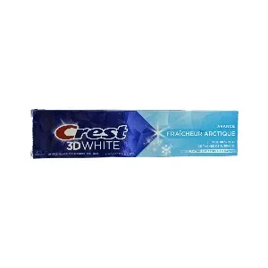 Dentifrice au fluorure pour la protection contre la carie, Fraicheur arctique, Sans gluten, 3D white, Crest, 135 ml