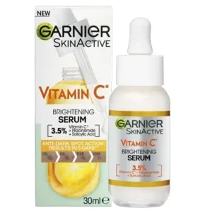 Sérum visage glow booster, Éclat anti-taches brunes, niacinamide et acide salicylique, Vitamine C, SkinActive, Garnier, 30ml