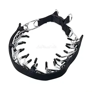 Collier étrangleur en métal couvert par un collier en tissu, Pet Supplies