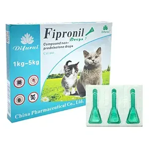 3 Pipettes Anti-puces, tiques et poux pour chat , Fipronil, 01-05 kg
