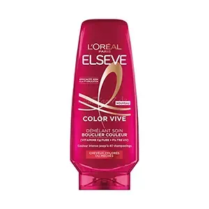 Soin démêlant pour cheveux colorés ou méchés, Bouclier couleur  à la vitamine C g pure et filtre UV, Color vive, Elseve, l'Oréal, 250 ml